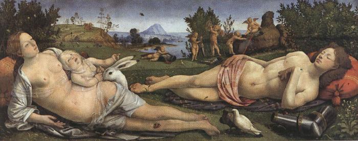 Sandro Botticelli Piero di Cosimo,Venus and Mars (mk36) Norge oil painting art